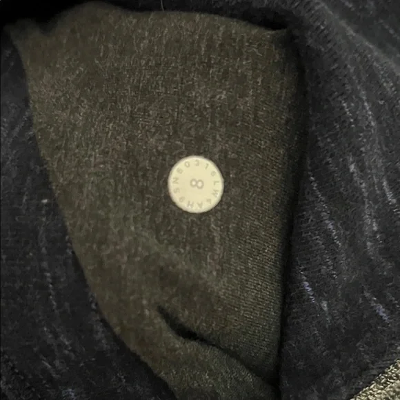 lululemon athletica Scuba Full-Zip Hoodie Black and Heathered Medium Grey Size 8 - Picture 8 of 12